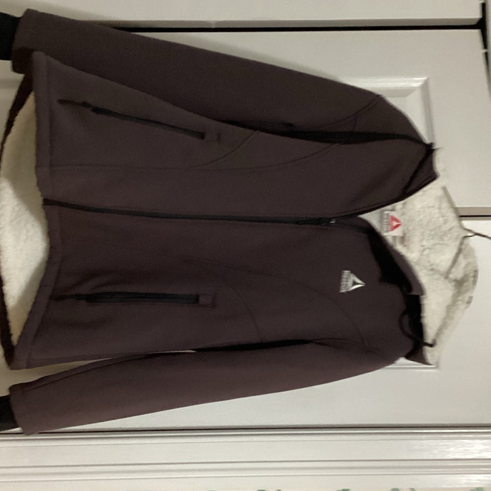 Reebok purple Jacket with White Logo worn once